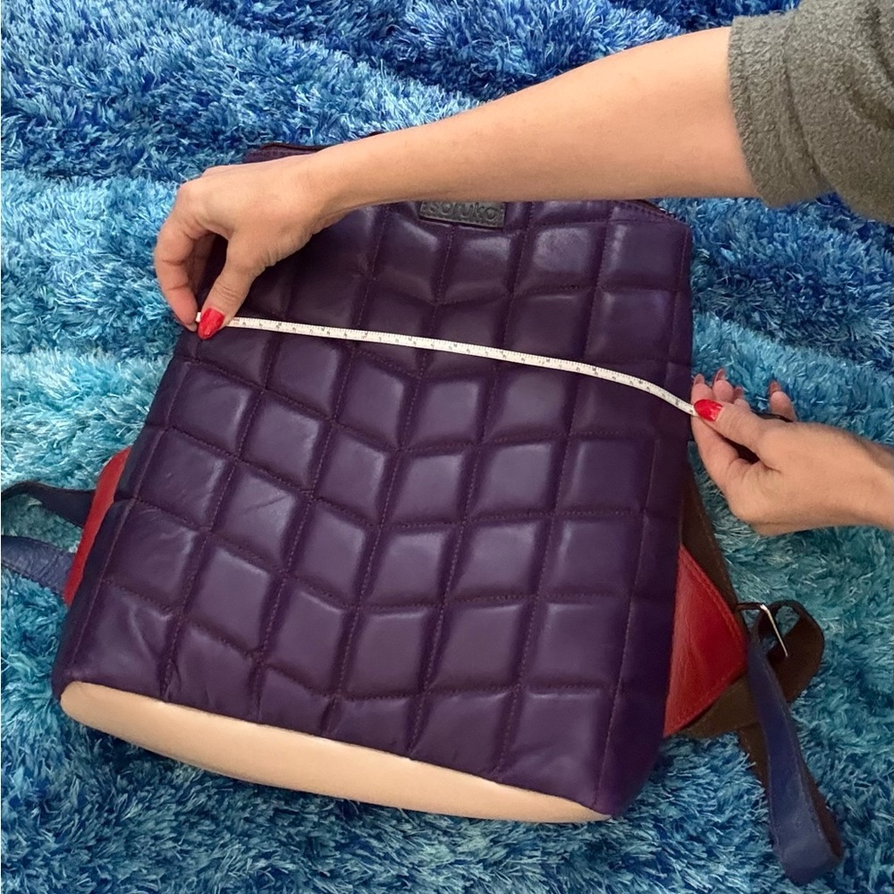 Soruka Patchwork Leather Backpack | Multicolor | … - image 8